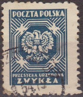 z vendido Polonia 1950 Scott O27 Sello º Aguila Polaca Zwykla Pologne Polska Poland Polen 